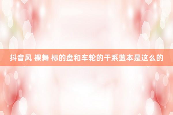 抖音风 裸舞 标的盘和车轮的干系蓝本是这么的