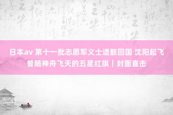 日本av 第十一批志愿军义士遗骸回国 沈阳起飞曾随神舟飞天的五星红旗｜封面直击