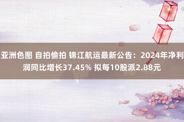 亚洲色图 自拍偷拍 锦江航运最新公告：2024年净利润同比增长37.45% 拟每10股派2.88元